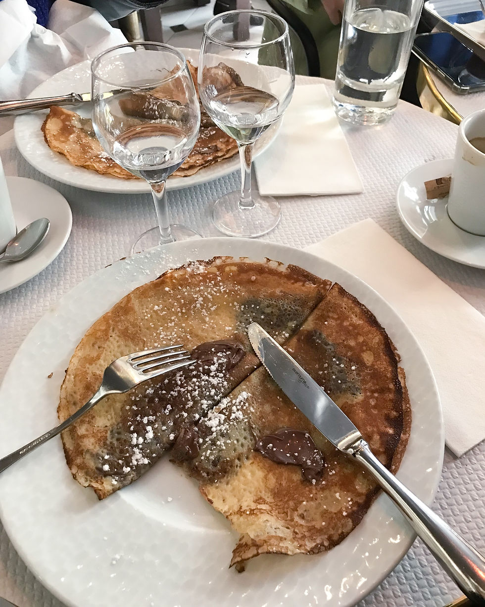 Crêpes on a Parisian Cafe.