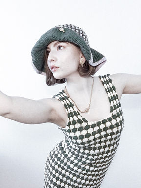 A Knitted Dress and a Crochet Hat