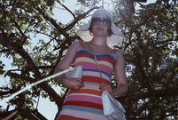 A Striped Leftover Yarn Dress