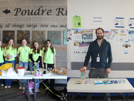 Two stand that were set up during Class Rush