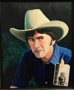 Double self portrait as cowboy