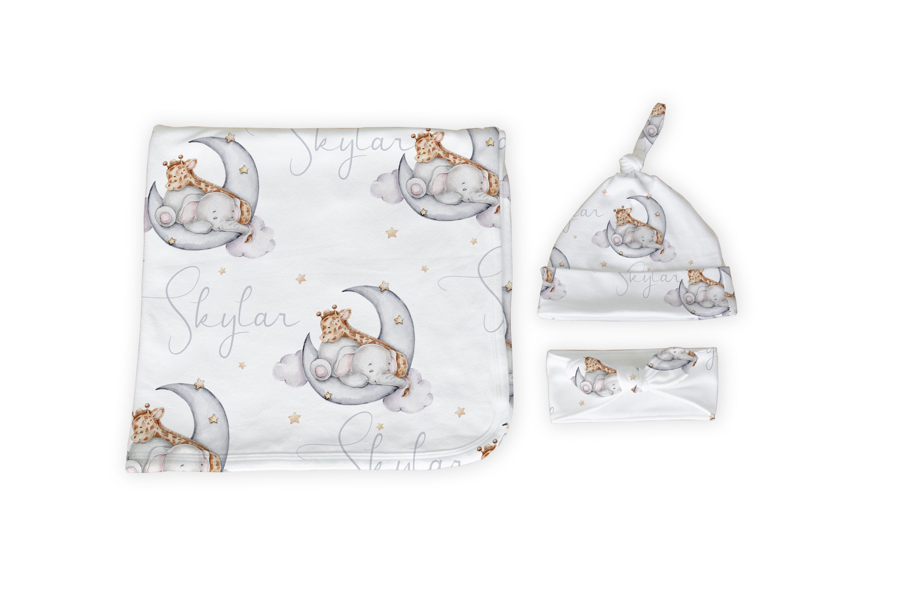 Sleepy Neutral Swaddle Set - A cozy and soft swaddle set in calming neutral tones, perfect for wrapping your little one in comfort and warmth. Crafted with high-quality, breathable fabrics for ultimate softness and security, this set is an essential addition to any nursery or a thoughtful gift for new parents.