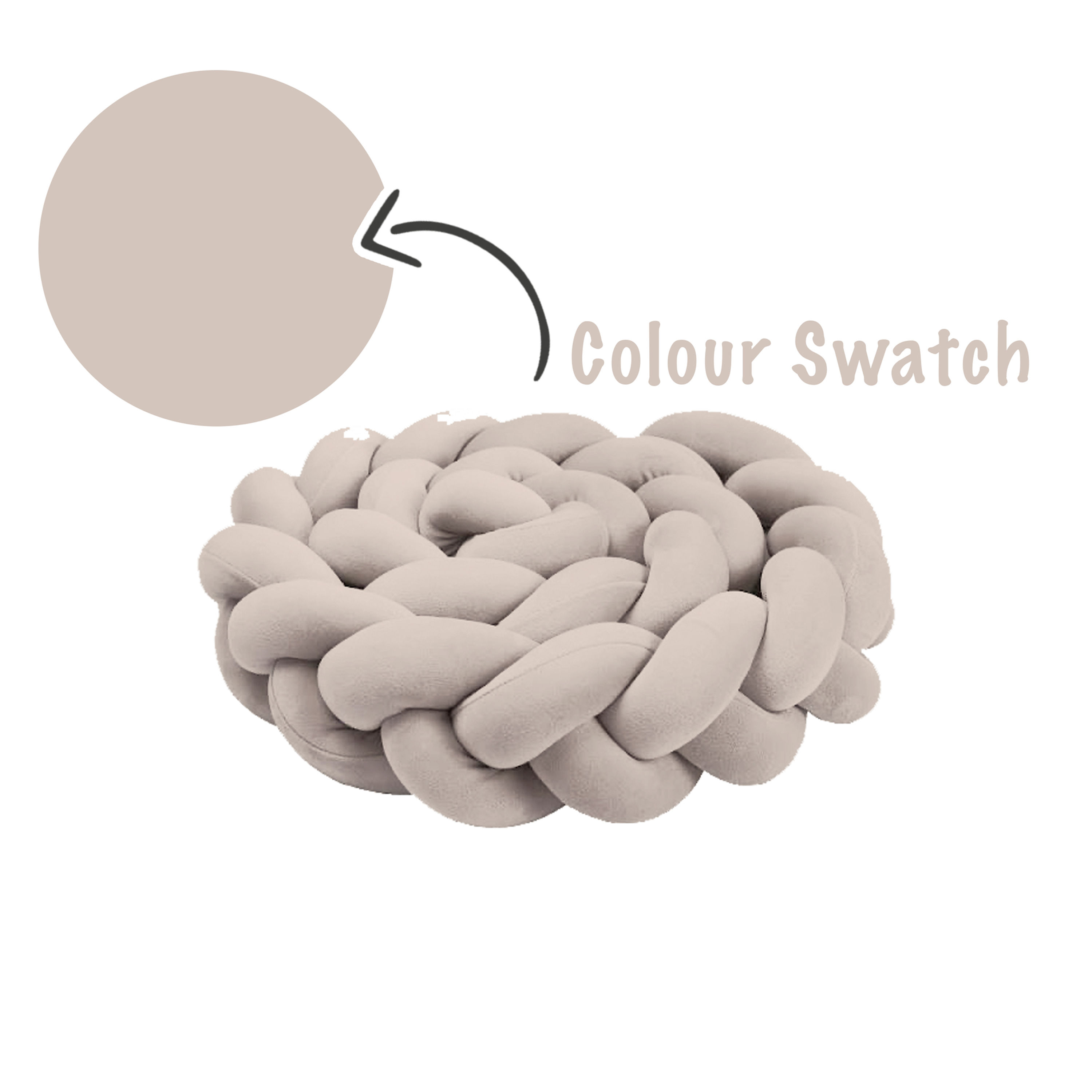 Nude Braided Cot Bumper