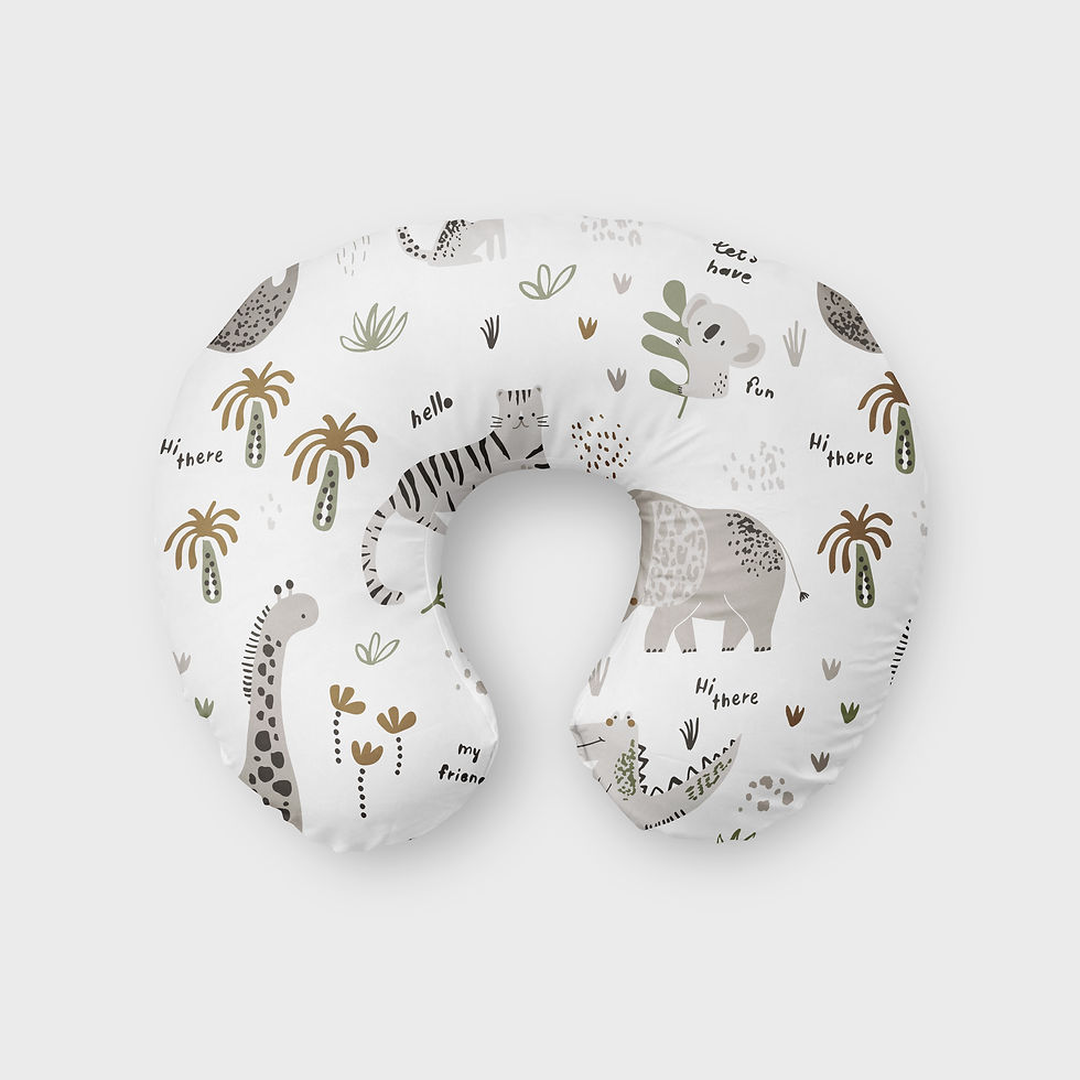 Boho Jungle White Boppy Pillow