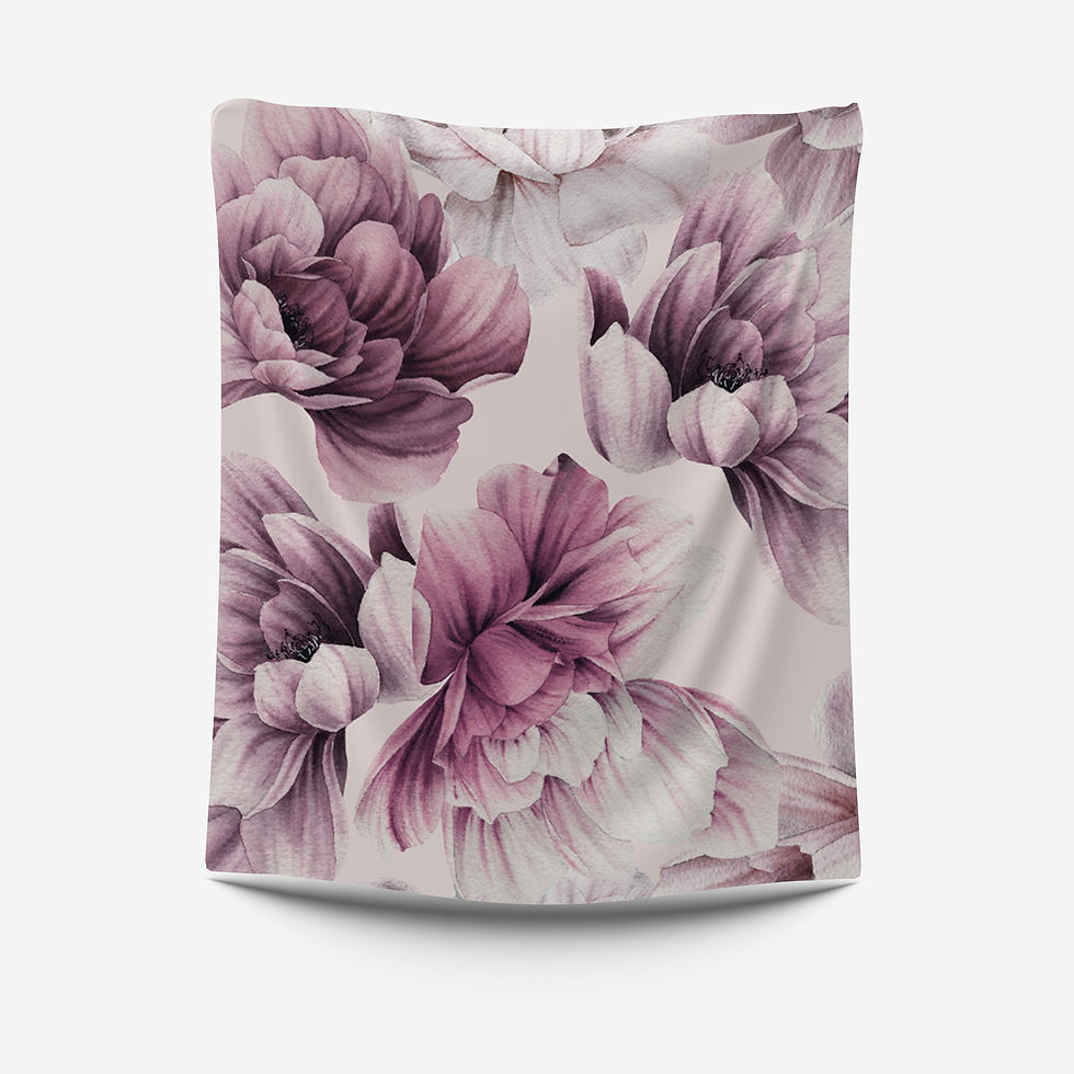 Mauve Peony Hedgehog Fleece Blanket 2 - A cozy and soft fleece blanket featuring an adorable hedgehog design with elegant mauve peony floral accents. Perfect for keeping your little one warm and snug, this blanket is crafted with high-quality, durable materials for ultimate comfort. A charming addition to any nursery or toddler’s room, adding both warmth and style.