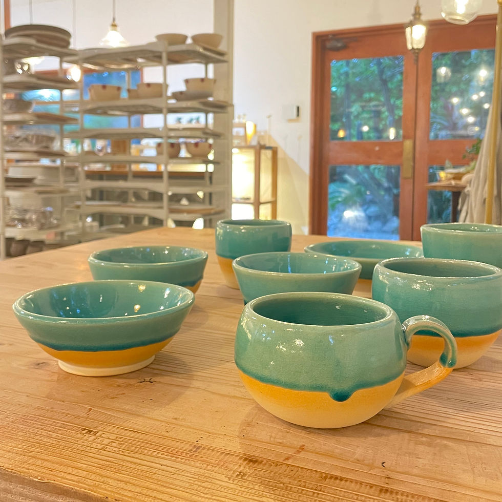 🏝️やちむん 青の器作り体験🏝️