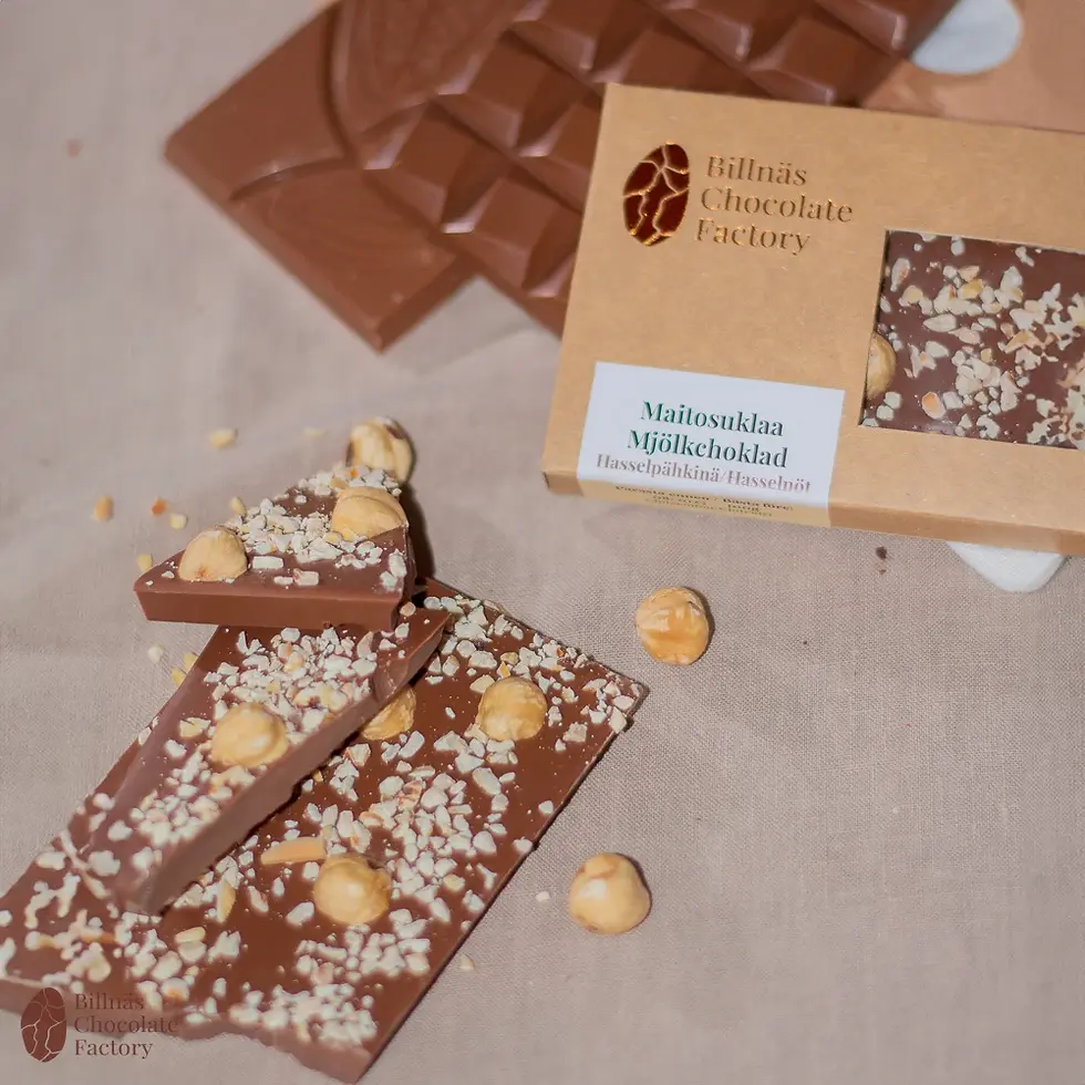 Pikkukuva: Maitosuklaa & Piemonten hasselpähkinät / Mjölkchoklad & Piemonte hasselnötter