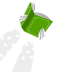 hand holding book