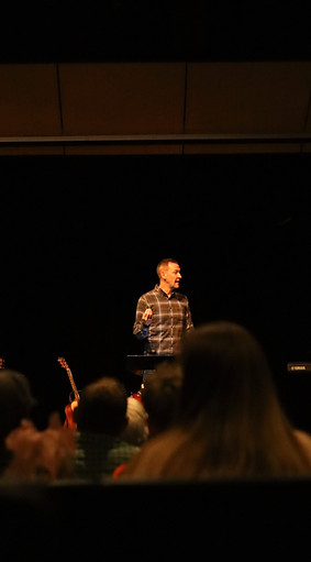 A pastor preaching a sermon on Sunday morning