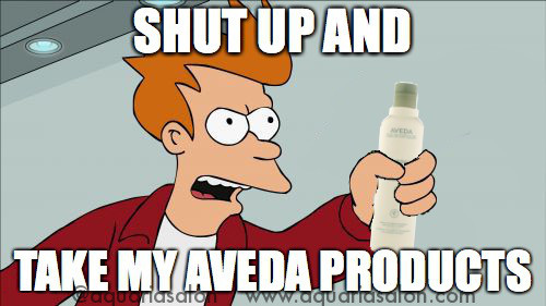 free aveda products meme