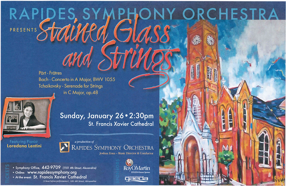 Rapides Symphony Orchestra Stained Glass and Strings