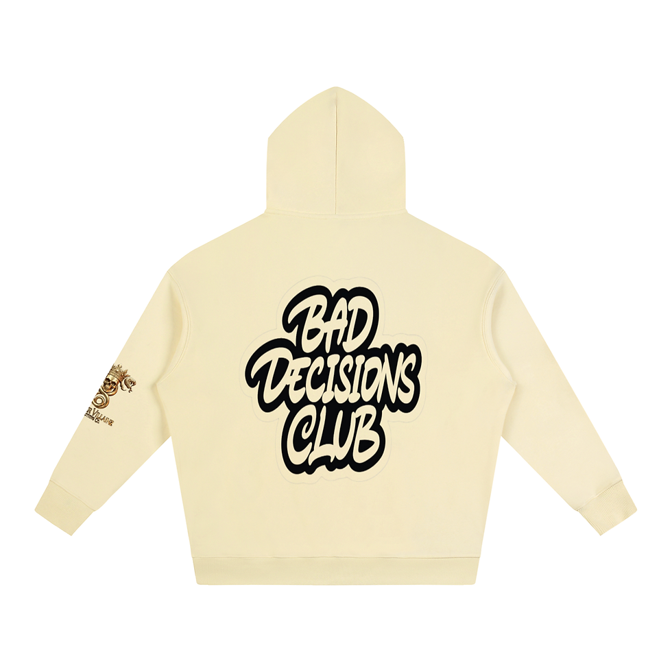Thumbnail: Proper Villainz "Bad Decisions Club" Oversized Pullover Fleeced Hoodie