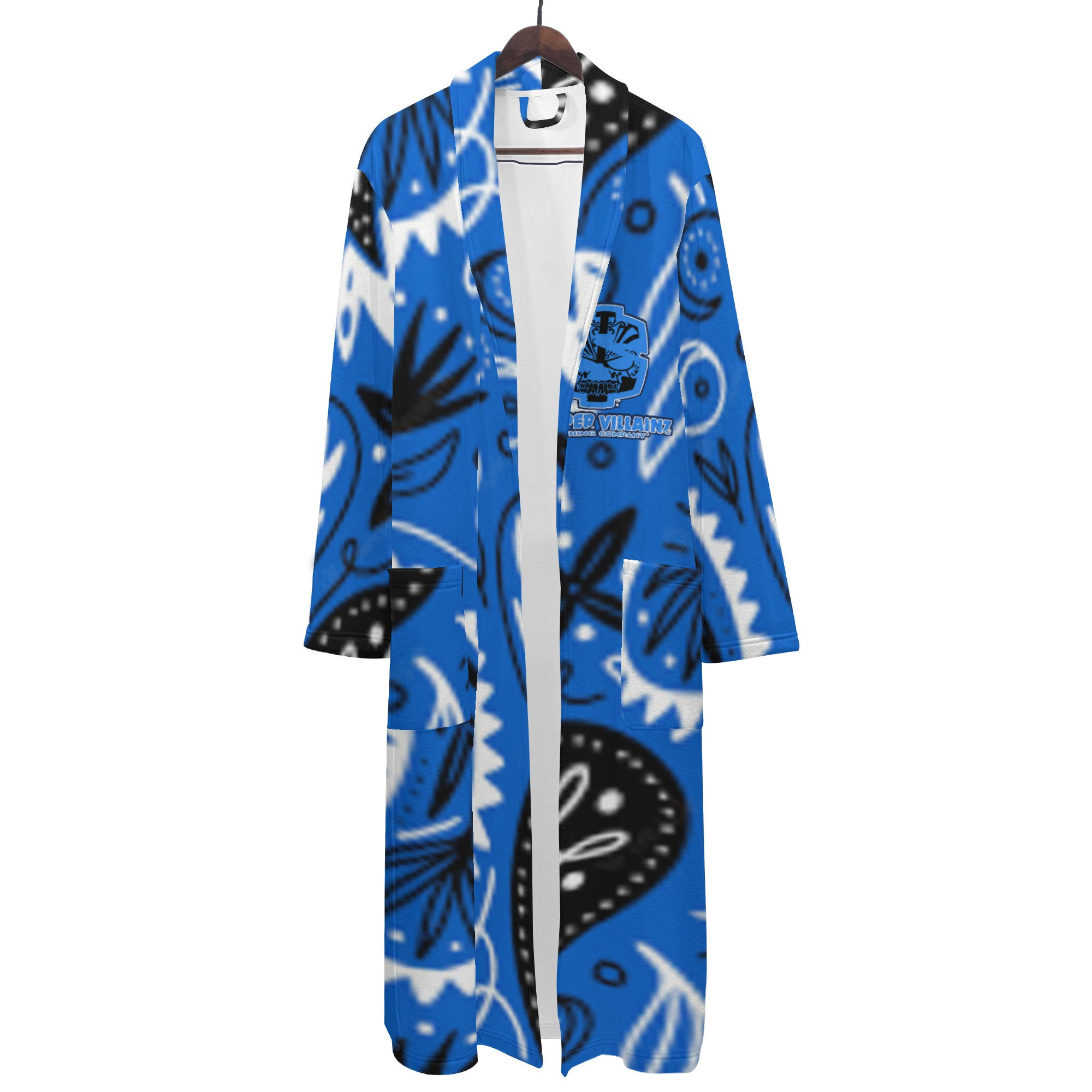 Proper Villainz Paisley Blue Bathrobe