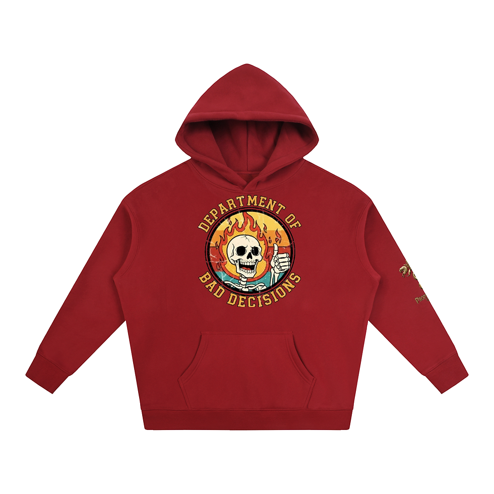 Thumbnail: Proper Villainz "Bad Decisions Club" Oversized Pullover Fleeced Hoodie