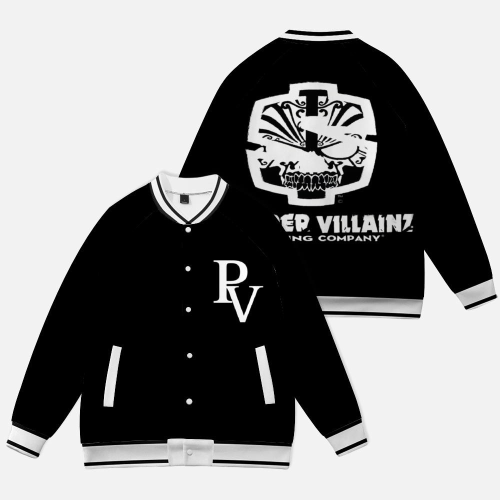 Proper Villainz PV Letterman's Jacket/ Black