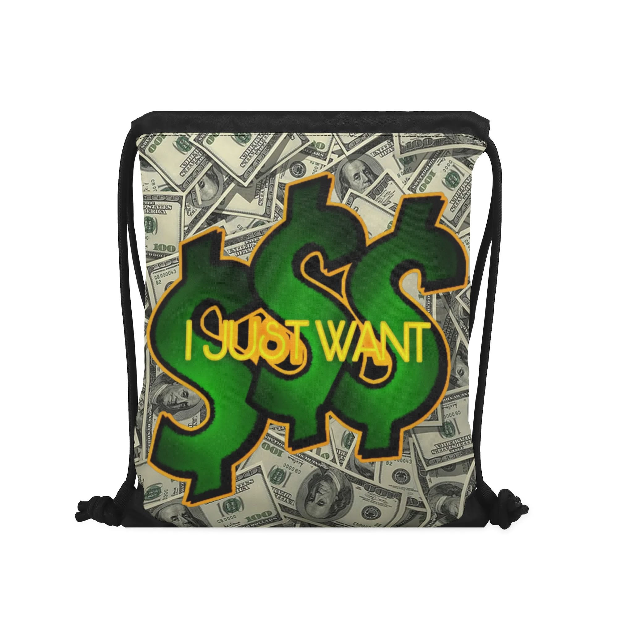 Proper Villainz I Just Want $$$ Drawstring Bag
