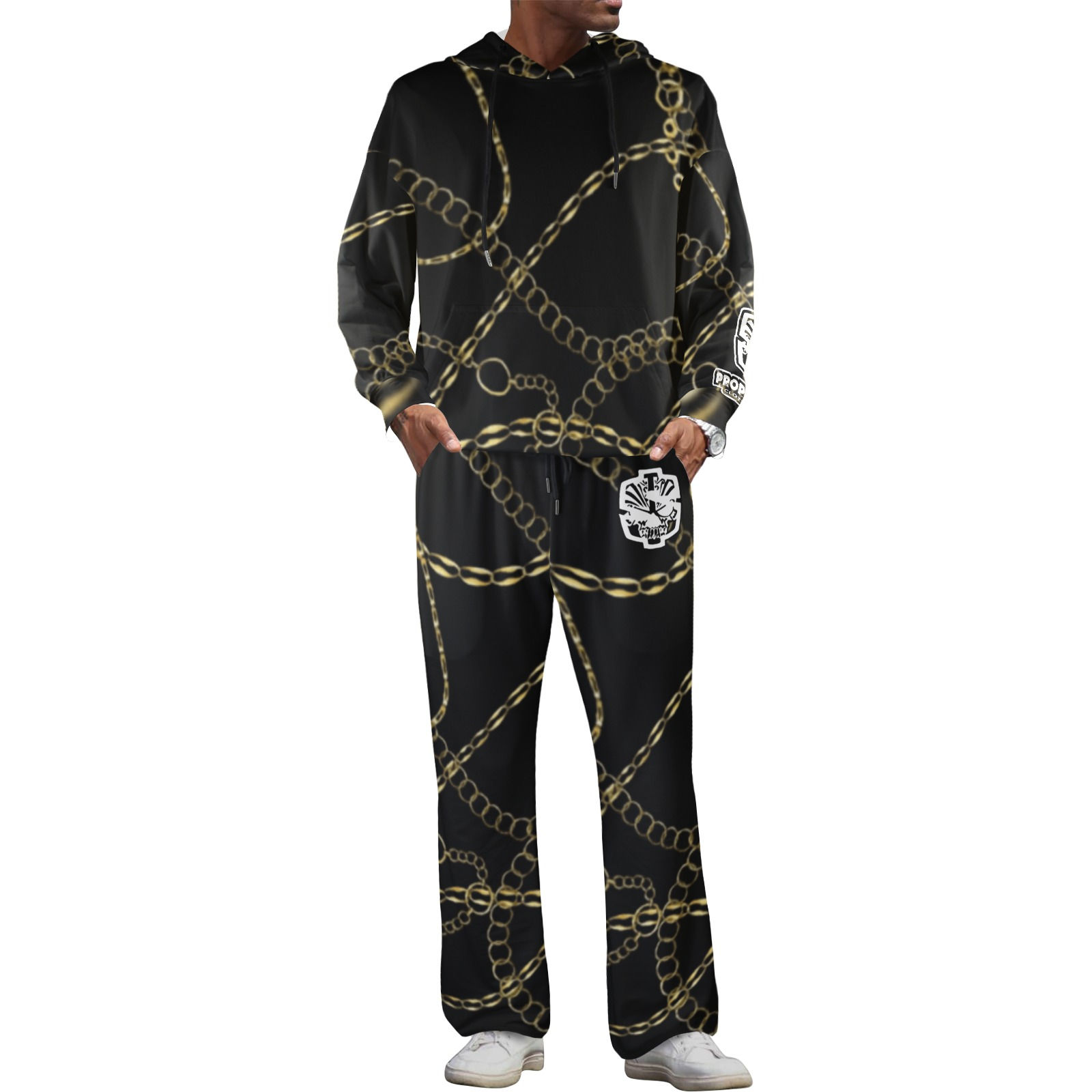 Proper Villainz Gold Chain Tracksui