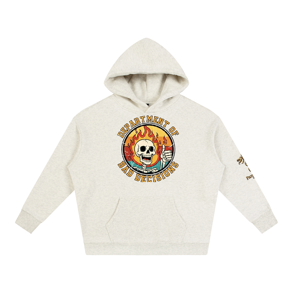 Thumbnail: Proper Villainz "Bad Decisions Club" Oversized Pullover Fleeced Hoodie
