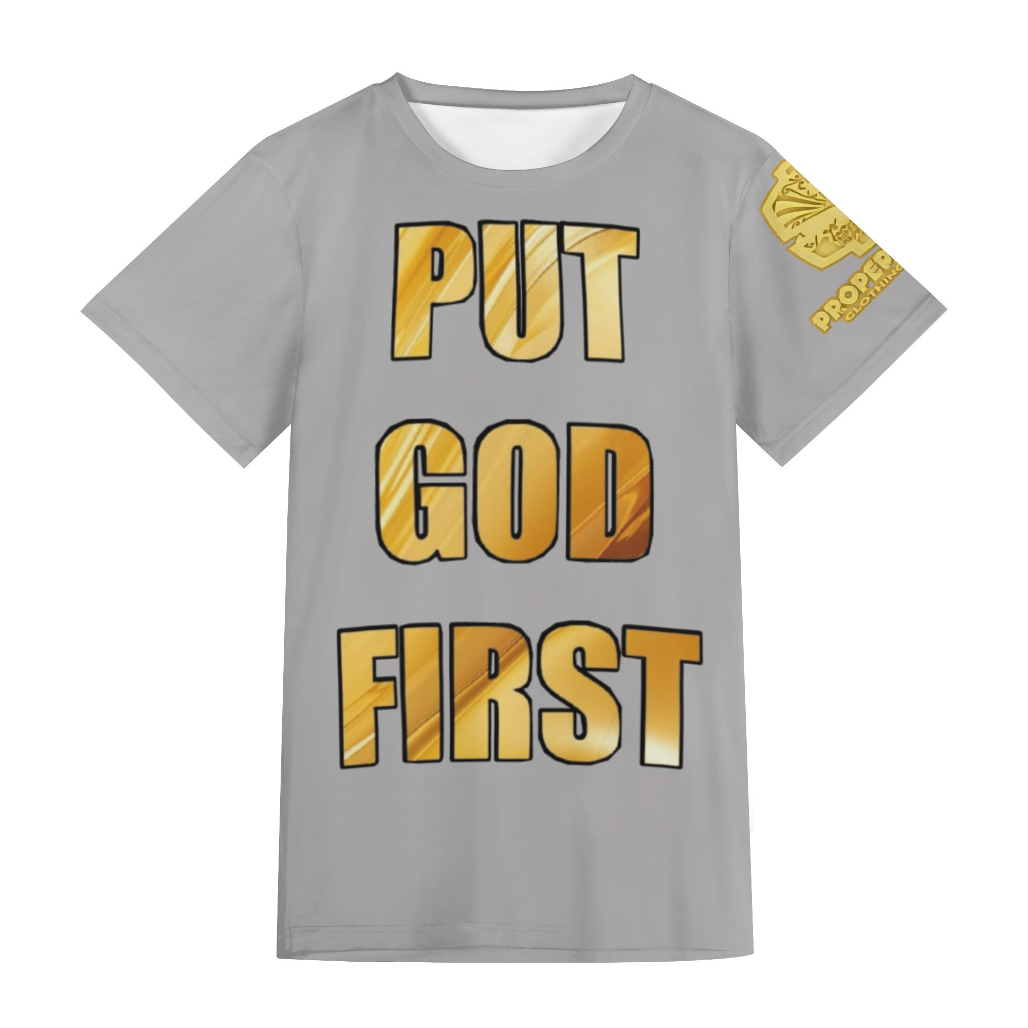 Proper Villainz Put God First Tee | Grey | Sizes XS-6XL