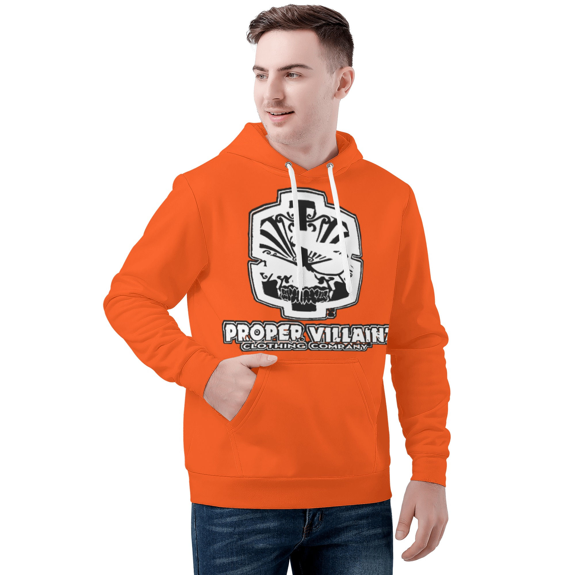 Proper Villainz Logo Hoodie/ Orange
