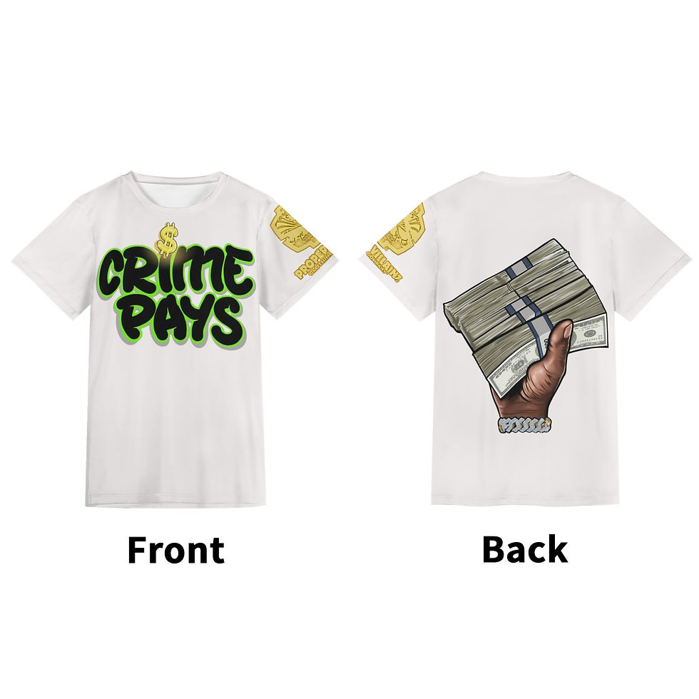 Thumbnail: Proper Villainz Crime Pays Tee/White