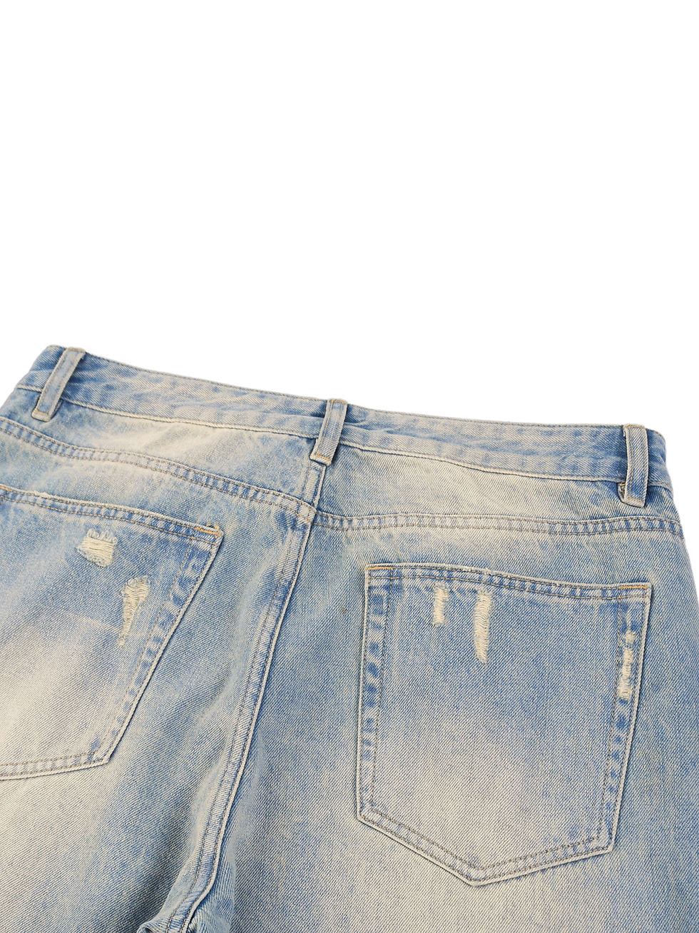 Thumbnail: Proper Villainz Sun Fade Raw Hem Denim Jeans