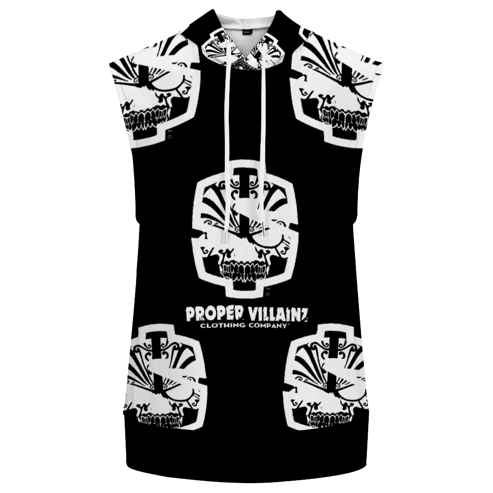 Proper Villainz Logo Sleeveless Long Hoodie Vest