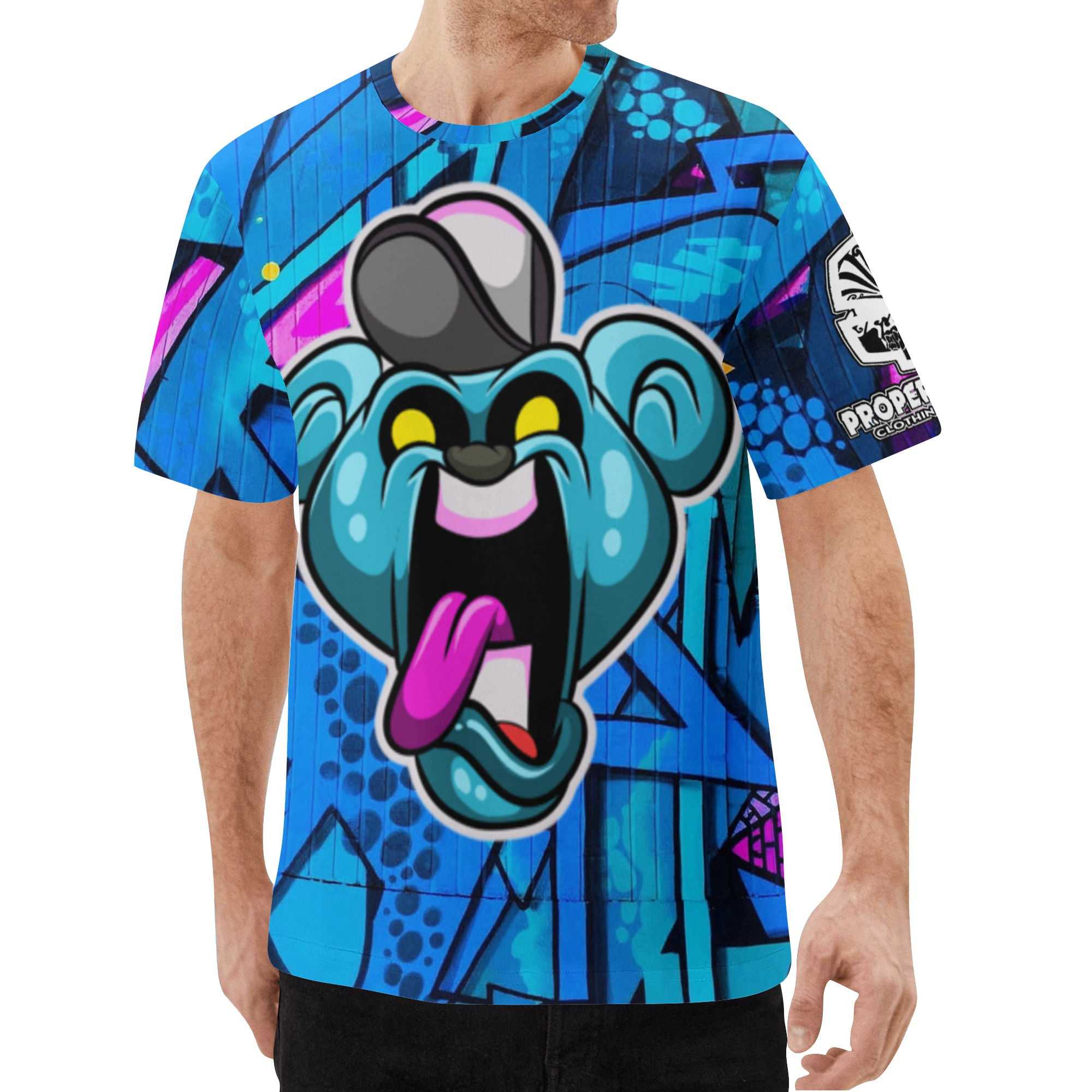 Proper Villainz Punk Rock Panda Tee/Blue