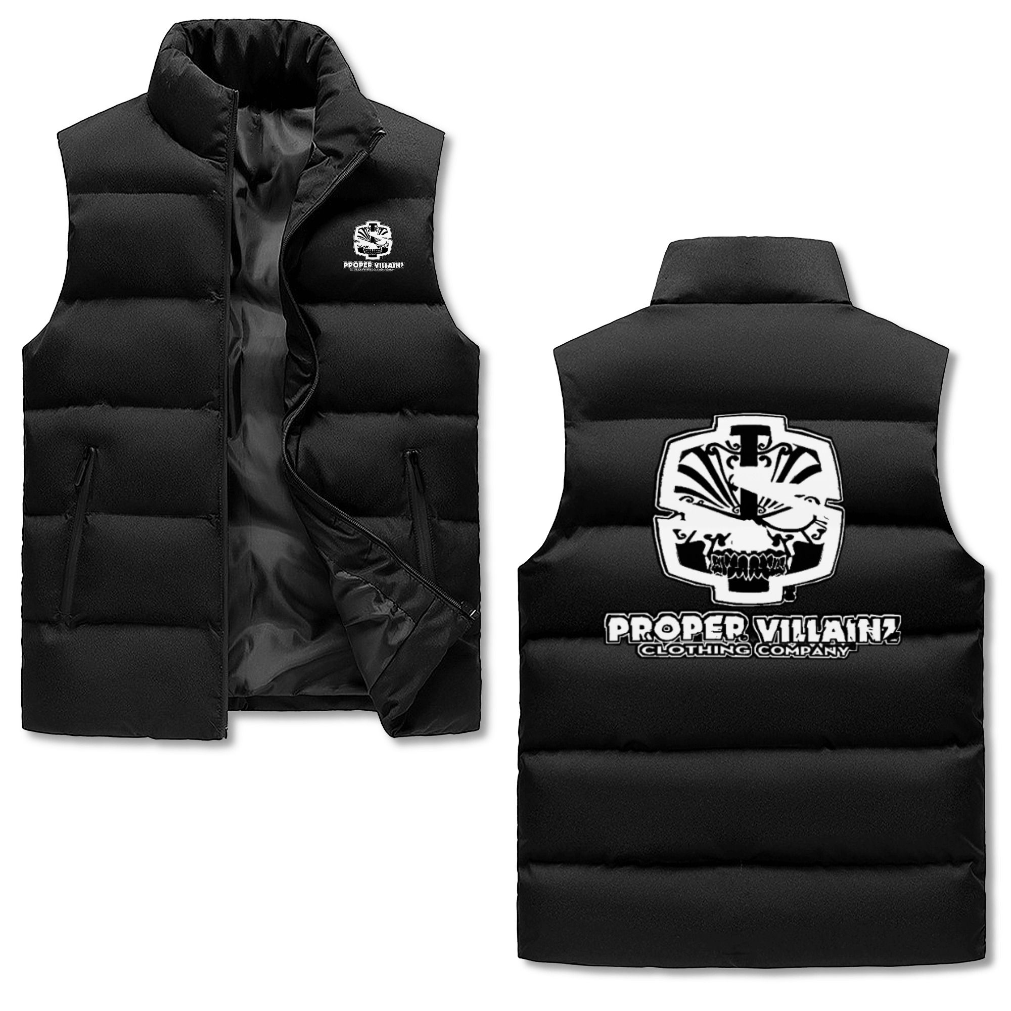 Proper Villainz Zip Up Puffer Vest