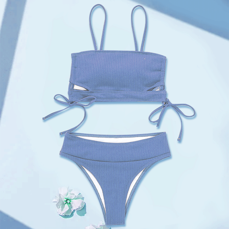 Proper Villainz Ribbed Knit 2piece Bikini