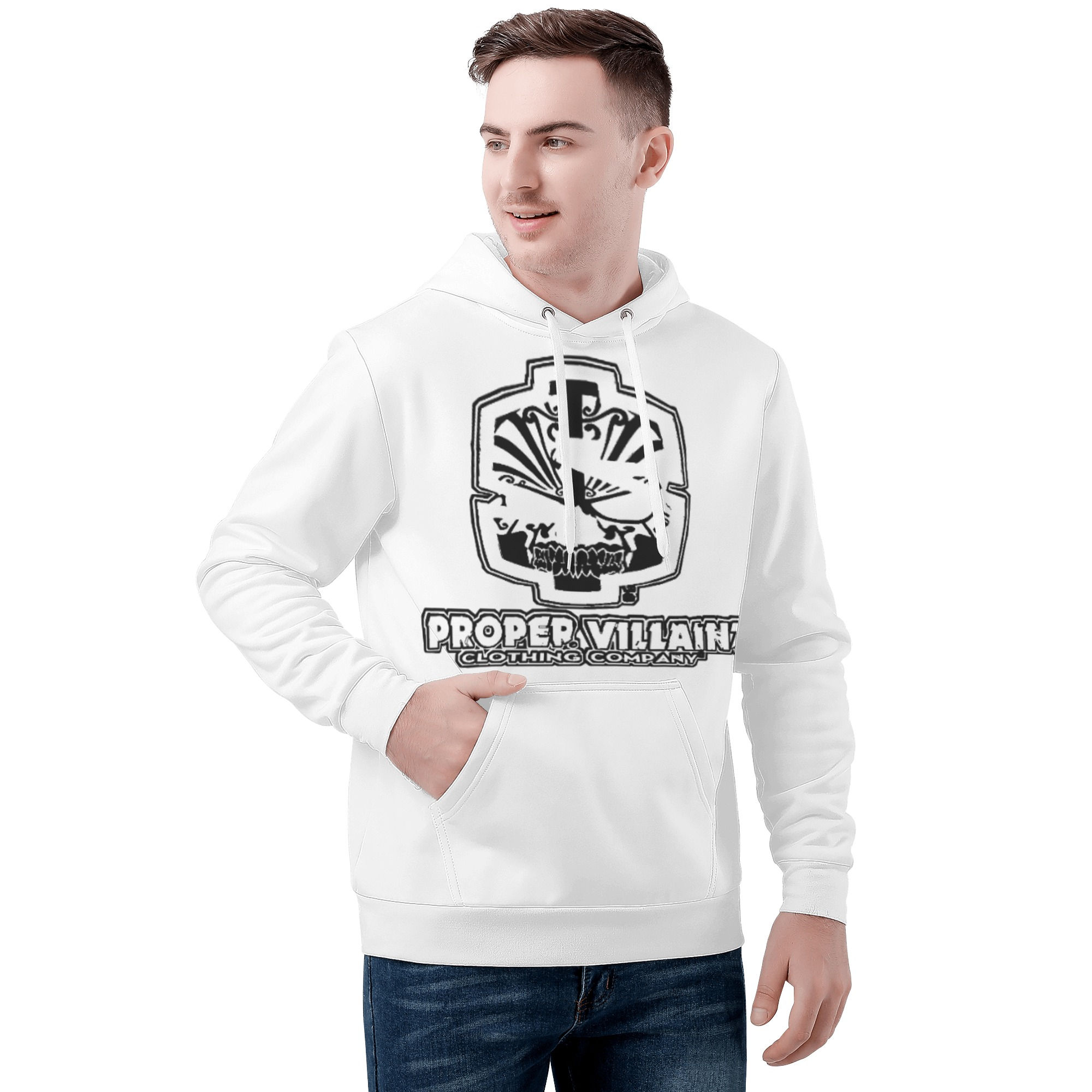 Proper Villainz Logo Hoodie/White