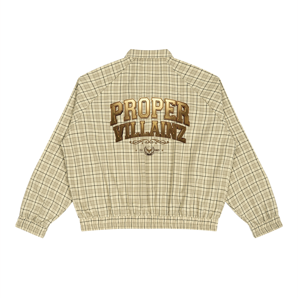 Thumbnail: Proper Villainz Sovereign's Gambit Plaid Jacket/Plaid Full-Zip Track Jacket
