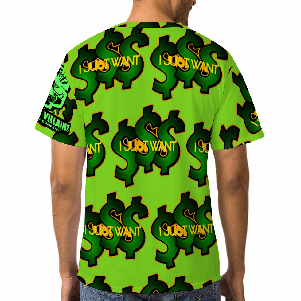 Thumbnail: Proper Villainz I Just Want $$$ All Over Print Tee/ Money Green