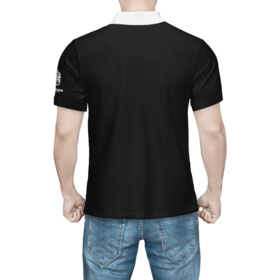 Thumbnail: Proper Villainz Academy of Villains Crest Polo Shirt/Black
