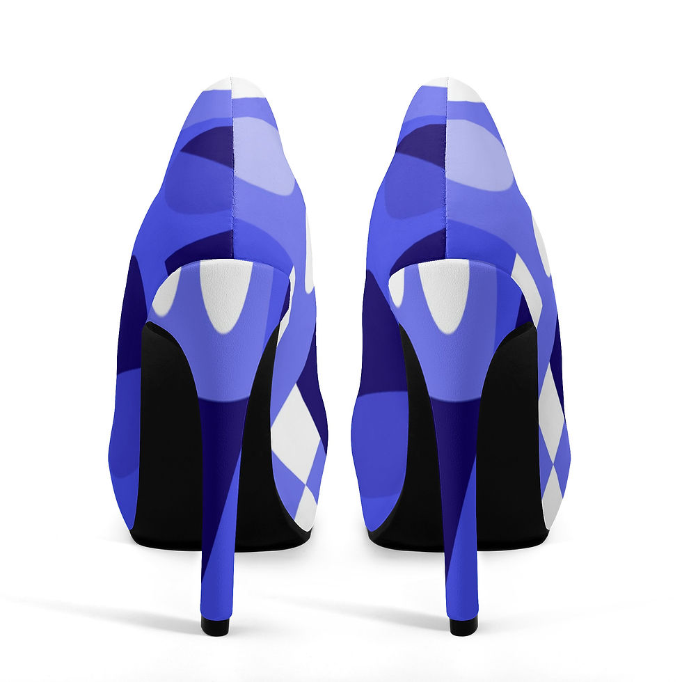 Thumbnail: Proper Villainz Purple Geo High Heels