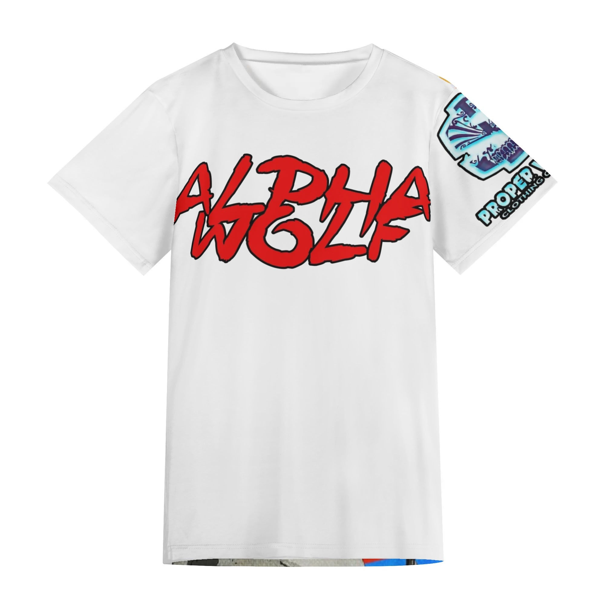 Proper Villainz Red Alpha Wolf Tee/ white