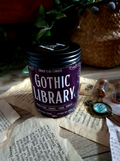Gothic library candle