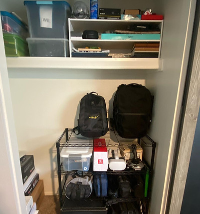 Organized client office closet