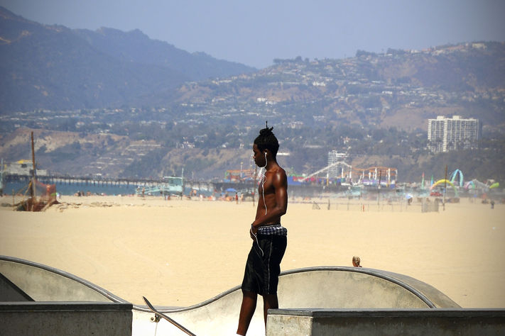 Skaters at Venice Beach, CA.