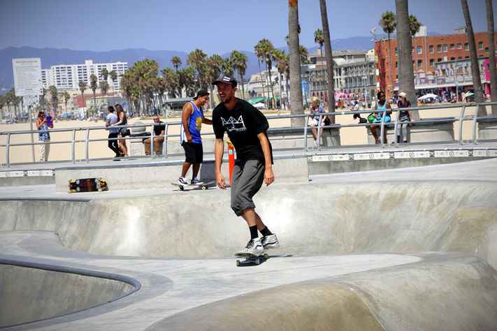 Skaters at Venice Beach, CA.