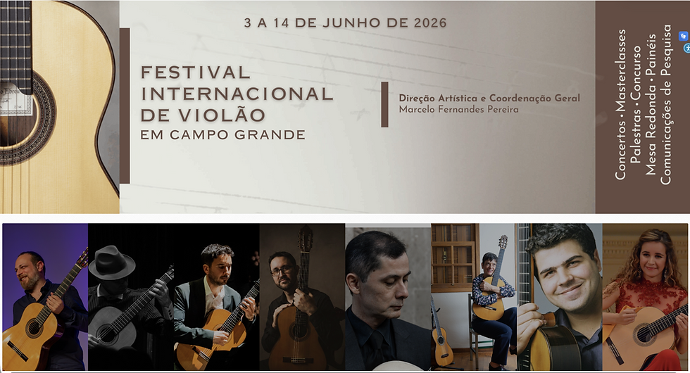 Música - Festival Internacional de Violão nesta quarta no Glauce rocha
