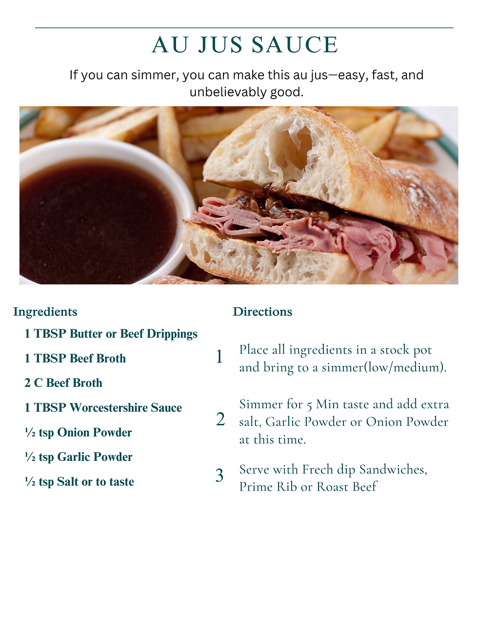 5-Minute Au Jus Recipe