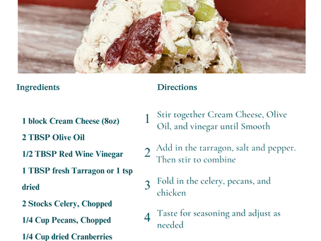 Tarragon Cranberry Chicken Salad