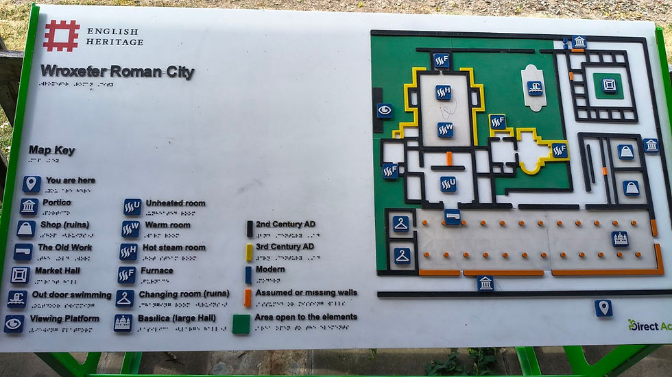 The colour coded and tactile map of the site.