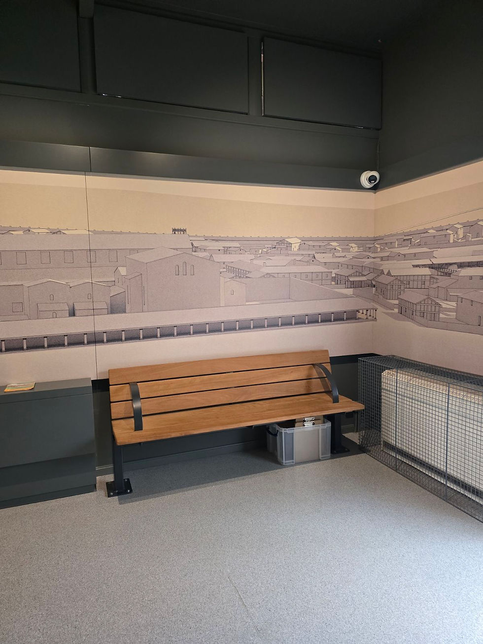The bench available inside the museum.