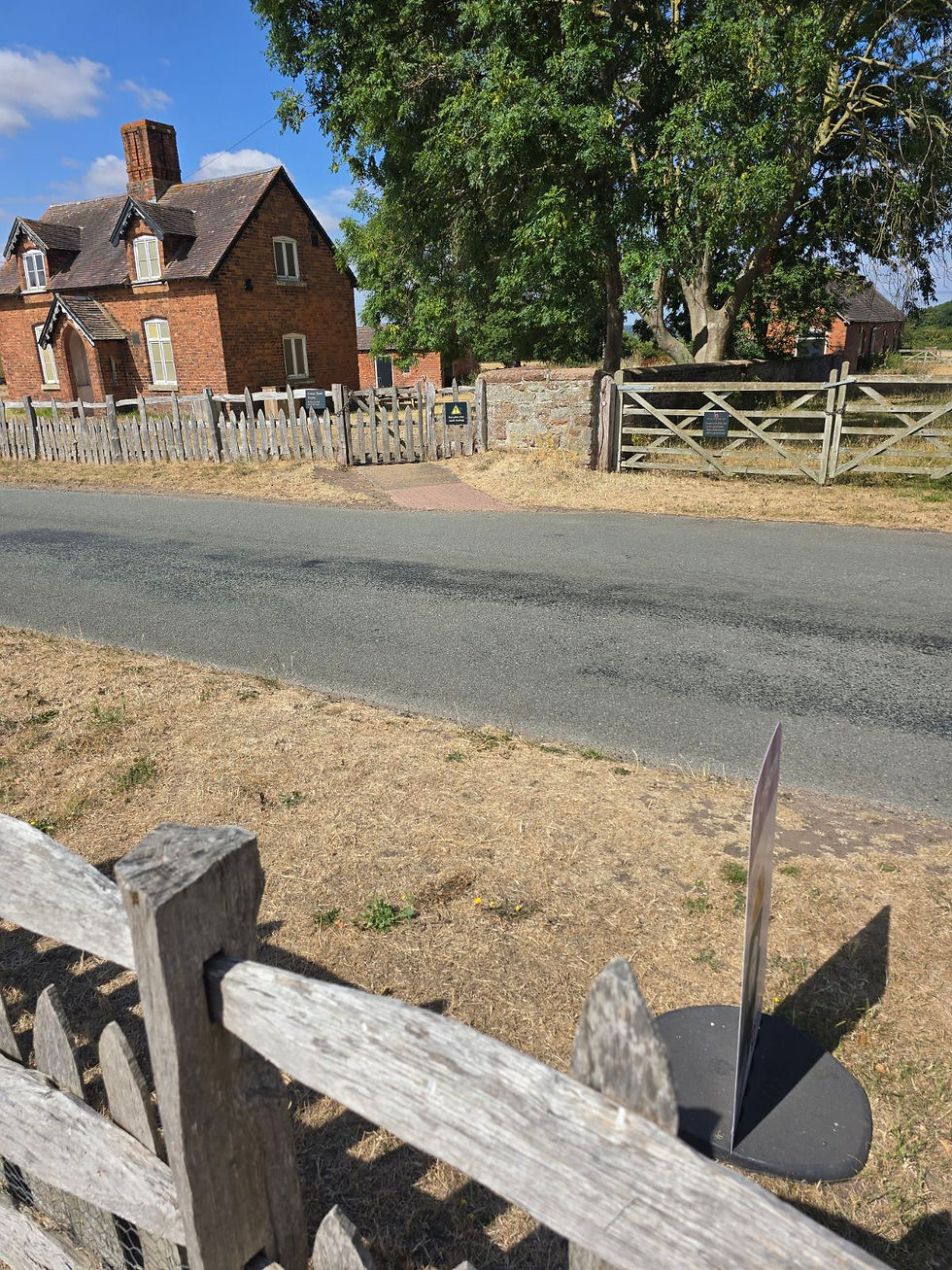 The road to be crossed in order to reach the roman villa on the other side.