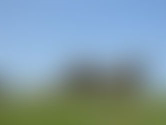 The ruins of Whitby abbey. The sky is blue with no clouds.