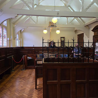 The Victorian courtroom at Manchester Police Museum.