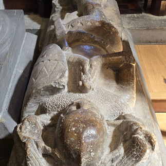 Effigy of a knight at St. Peter and St. Paul's Church.