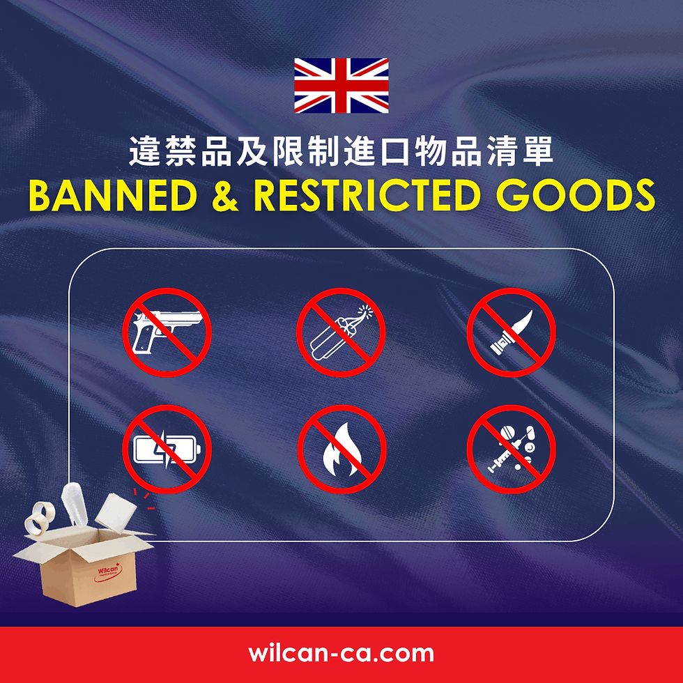 Banned and Restricted Goods Entering the UK